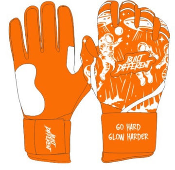 Go Hard Glow Harder Batting Gloves - Orange