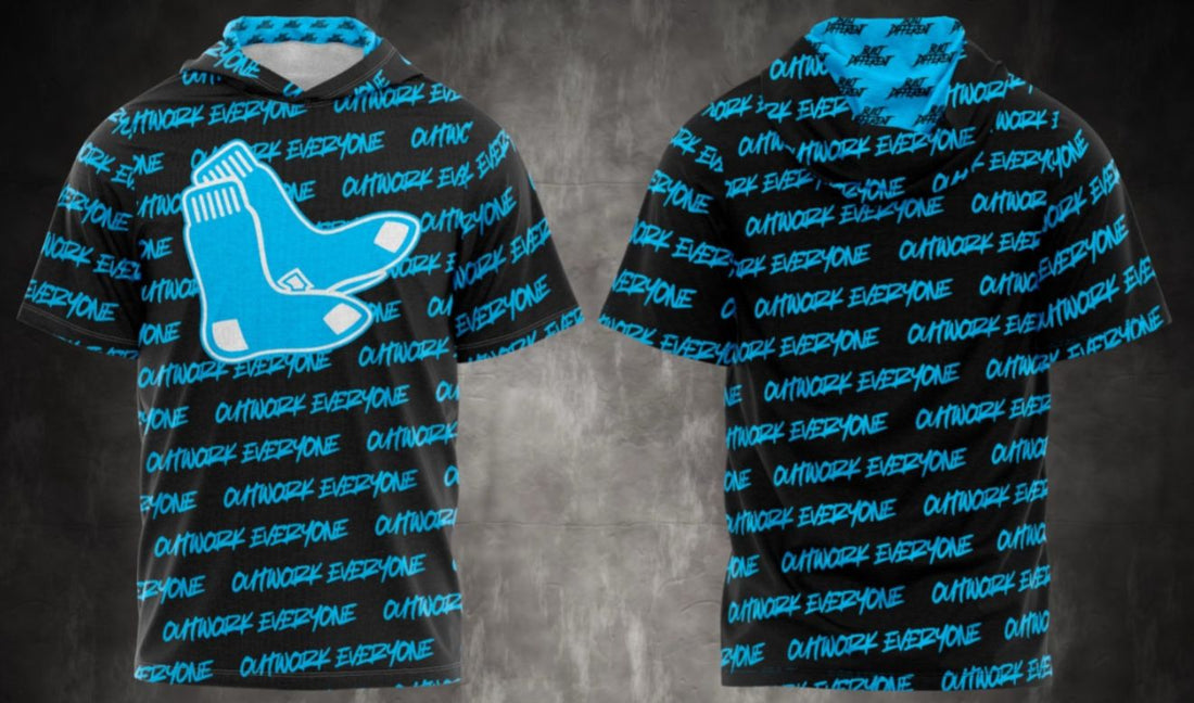 Blue Sox Short Sleeve Hoodie Tee